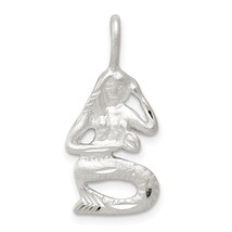 Sterling Silver Mermaid Charm Pendant FindingKing Jewerly 20mm x 12mm - £14.21 GBP