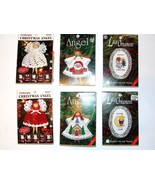 Angel Cross Stitch-  Chothes Spin Chrochet &amp; Lace Ornament Lot - £10.32 GBP