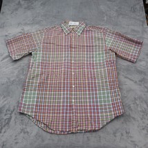 Peter Millar Shirt Mens L Multicolor Short Sleeve Button Down Plaid Colorful - £20.34 GBP