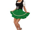 Deluxe Beergarden Octoberfest Fraulein Theatrical Quality Costume, Green... - £102.12 GBP