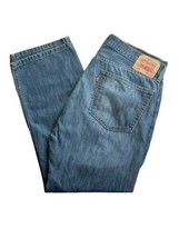 Levis Strauss 505 Mens 36x29 Blue Denim Jeans Straight Leg Regular Fit Z... - £19.71 GBP
