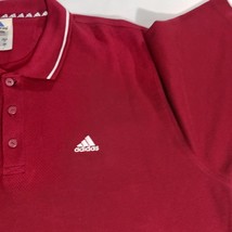 Adidas RN#88387 Men's Red Cotton Blend Short Sleeve Polo Shirt Size Large image 14