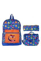 Kids&amp;love Blue Monsters Elementary School Bag Set - Boys - £103.61 GBP