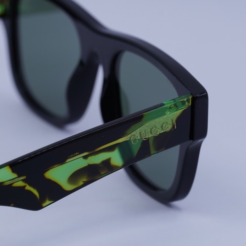 Gucci GG1427S 005 Black/Green Havana/Green 53-21-145 Sunglasses New Authentic Item image 5