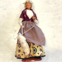 Vintage French Doll Handmade By Claude Carbonel Santons de Provence Wool Woman - £31.00 GBP