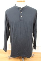 LL Bean M Tall Navy Blue Carefree Traditional Fit Long Sleeve Henley Tee... - £21.07 GBP