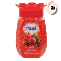 3x Jars Wizard Apple Cinnamon Scent Air Freshener Crystal Beads | 12oz - £14.75 GBP