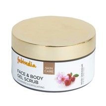 Fabindia Rose Geranium Face &amp; body Gel Scrub 100 ml skin body aloevera care - £17.29 GBP