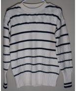 Vineyard Vines Textured Stripe Pullover Fisherman Sweater Marshmallow XXS - $40.60 CAD