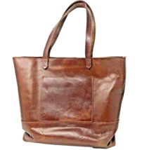 Kodiak Top Grain Buffalo Leather Tote Heirloom Quality Vintage Distressed Lined - £63.56 GBP