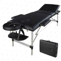 Mobile 84&quot;L Aluminum Massage Table Bed, Carry Case, 3 Fold, Health Beauty SPA - £129.49 GBP