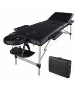 Mobile 84"L Aluminum Massage Table Bed, Carry Case, 3 Fold, Health Beauty SPA - $162.00