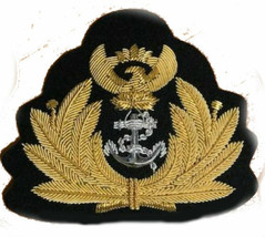 NEW SOUTH AFRICAN NAVY OFFICERS HAT CAP Bullion Badge - HAND EMBROIDERED... - $19.95