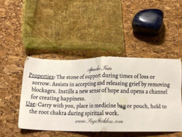 Apache Tear  Palm Stone 1&quot;  Tumbled. Beautiful healing stone. - £3.87 GBP