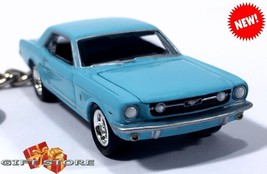 RARE KEY CHAIN 1964 ½ 1965/66 BLUE FORD MUSTANG GT COUPE CUSTOM LIMITED ... - £39.15 GBP