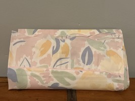 New Stevens Vintage Twin Flat Sheet Pastel Green Blue Pink Yellow USA Sc... - $13.26