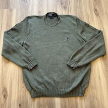 Vintage Ralph Lauren Polo Green Crewneck Sweater Size XXL 100% Cotton He... - $29.69