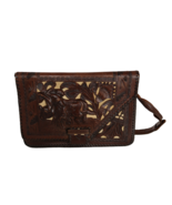 Large vintage tooled leather with matador &amp; bull relief scene - £39.22 GBP