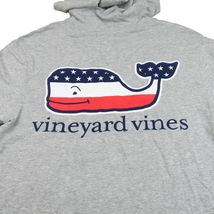 Vineyard Vines Graphic USA Hoodie Men's Size Medium Grey Heather Long Sl... - $34.95