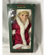 2002 Cracker Barrel musical Christmas porcelain doll Twas The Night Befo... - £21.97 GBP