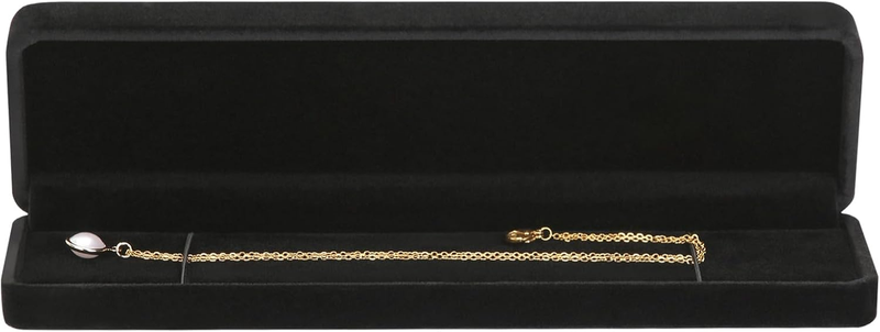 LETURE 4 Pieces Velvet Bracelet Necklace Pendant Jewelry Box, Small Long Jewelry Item image 6
