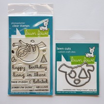 Hang In There Stamp & Die Set. Sloth.  Lawn Fawn. CLEARANCE