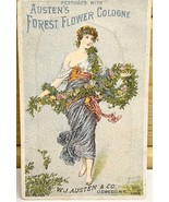 Victorian Trade Card Austen&#39;s Forest Flower Perfume Cologne Skowhegan Ma... - £139.44 GBP