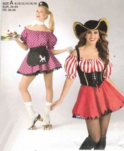 Misses Sexy Pirate 50s DriveIn Diner Waitress Halloween Costume Sew Pattern 8-18 - £7.98 GBP