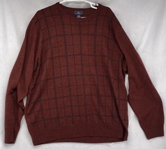 Dockers Mens Size XXL Sweater Burgundy Red 100% Acrylic Crewneck Pullover - £11.48 GBP