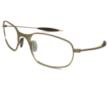 Vintage Oakley Eyeglasses Frames E-Wire Matte Gold Wrap Square 55-22-135 - $74.67