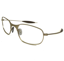 Vintage Oakley Eyeglasses Frames E-Wire Matte Gold Wrap Square 55-22-135 - £58.71 GBP