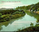 Allegheny River Bend Warren Pennsylvania PA 1909 DB Postcard  - $13.32