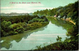 Allegheny River Bend Warren Pennsylvania PA 1909 DB Postcard  - £10.46 GBP