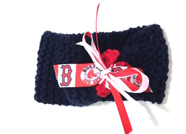 Boston RED SOX Handmade Baseball Baby Headband - £11.96 GBP
