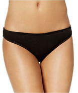 Bar III Ribbed Cheeky Hipster Bikini Bottoms (Black, X-Large) - £14.37 GBP