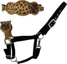 Showman Cheetah Inlay w/ Painted Arrow Design Bronc Halter - £114.23 GBP