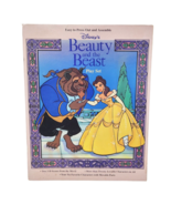 VINTAGE PRESS OUT AND ASSEMBLE DISNEY BEAUTY AND THE BEAST PLAY SET PAPE... - £21.95 GBP
