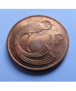 1974 Irish One Penny Coin Old Ireland 1p Scarce High Grade Mint Luster - €15,00 EUR