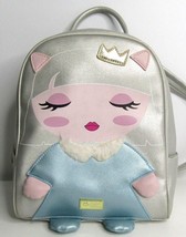 Betsey Johnson Luv LBMIRA Girl W/ Crown Silver Backpack Cat Ears Princess - £29.43 GBP