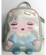Betsey Johnson Luv LBMIRA Girl W/ Crown Silver Backpack Cat Ears Princess - £29.39 GBP