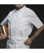 Chef Summer Black Gray White Short Sleeve Culinary Catering Coat Shirt M... - €24,30 EUR