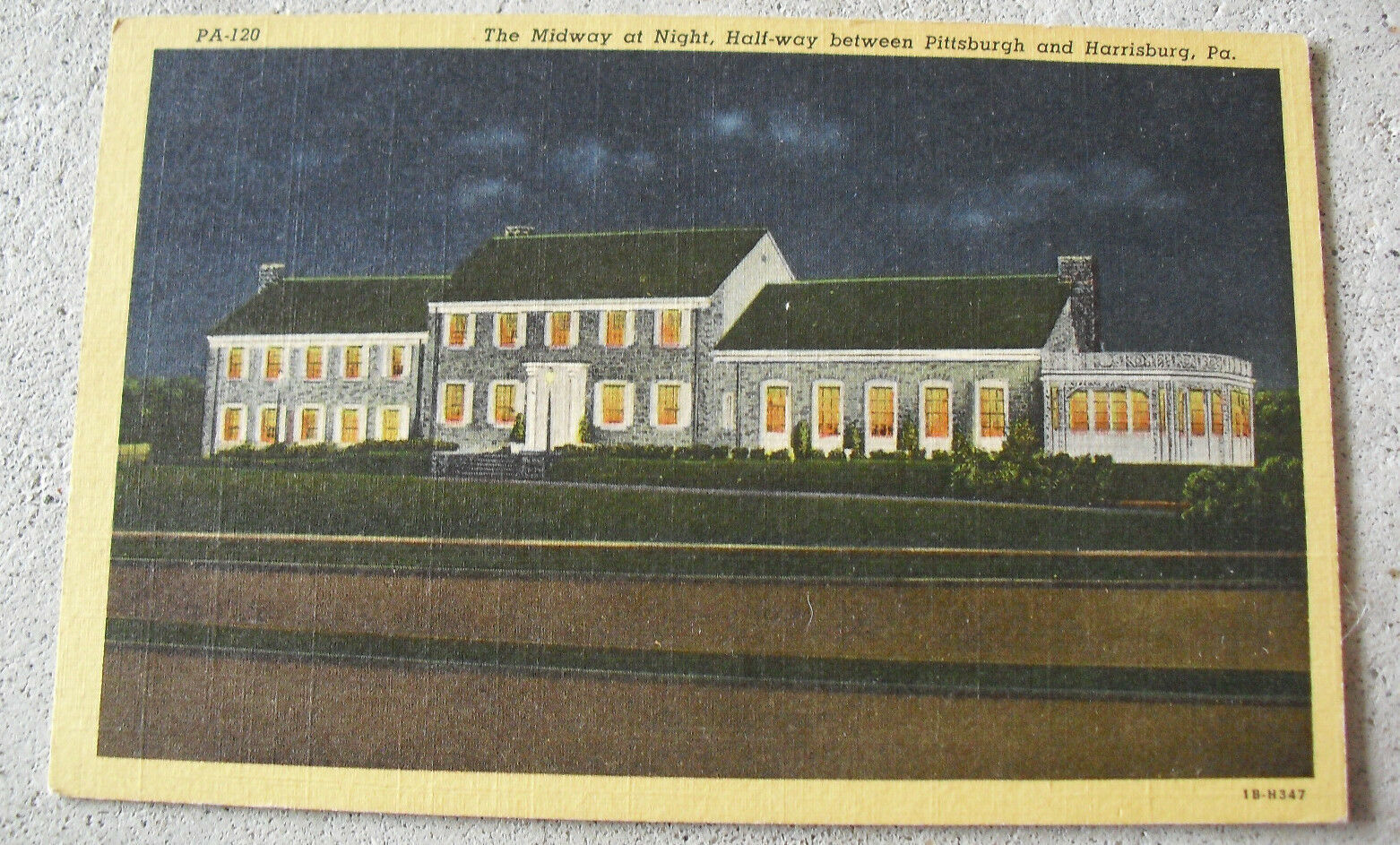 Vintage 1930s Pennsylvania Postcard - The Midway Service Station - $14.85