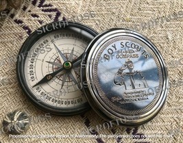 Vintage Boy Scout Of America Brass Compass Manufactured by Taylor Instruments. - £17.93 GBP