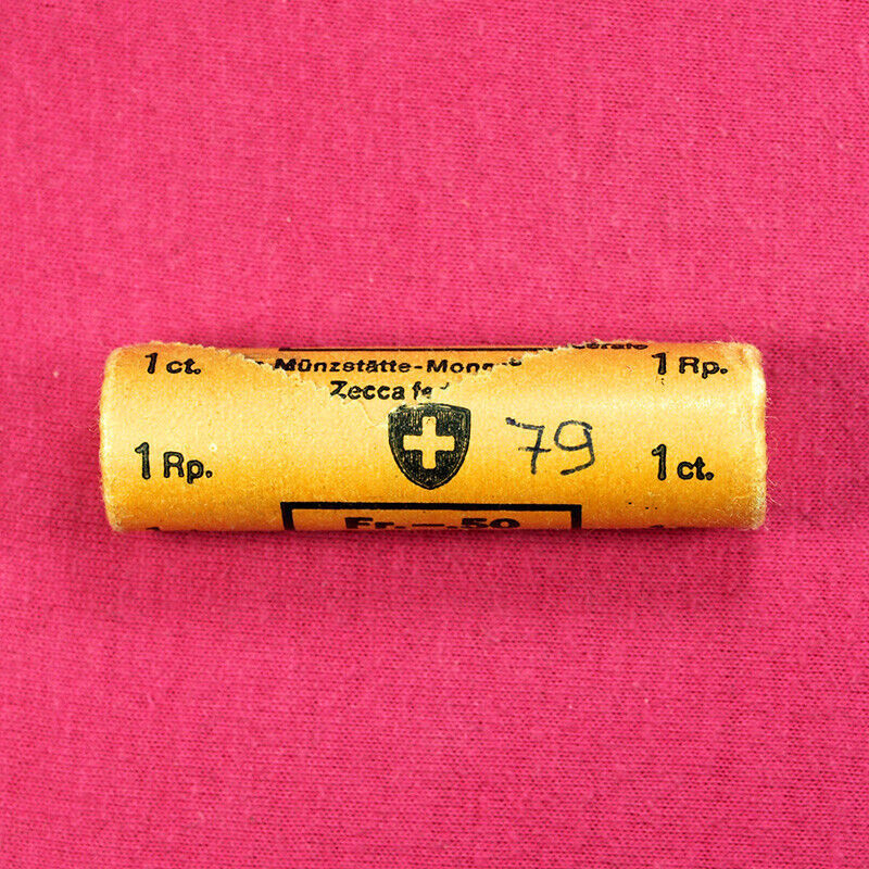 Primary image for Coins Roll Switzerland 1 Rappen 1979 Roll of 50 Coins KM#46 BU 02076