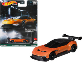 Aston Martin Vulcan Orange Metallic Exotic Envy Series Diecast Car Hot Wheels - £15.32 GBP