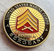 NEW USMC U.S. Marine Corps Sergeant Challenge Coin. - £11.89 GBP