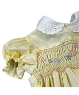 Polly Flinders 18 Months Yellow Floral Vintage Smocked Dress Collared Ey... - $640.90 MXN