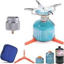 Wadeo Portable Collapsible Propane Camping Burner Stove Burner, And Carry Case. - £31.59 GBP