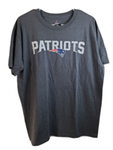 MajesticNew England Patriots  T Shirt Mens Large Gray Knit Cotton Crew Neck - $19.29