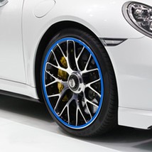 Car Wheel Protector Rim Sticker Moulding Strip Trim Chrome Decoration Tire Rims  - £90.38 GBP